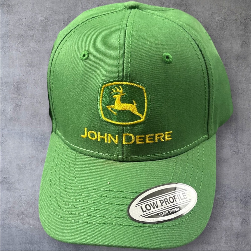 NWT John Deere Baseball Cap OSFM Green Low Profile Structured Hat